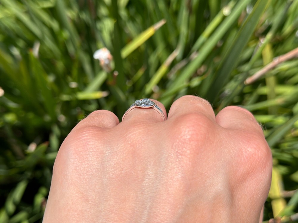 Mushroom Oxidized Ring 925 Sterling Silver 11.2mm