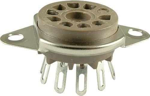 NEW - 9 Pin Belton Socket with Mounting Bracket Micalex .75" chassis hole