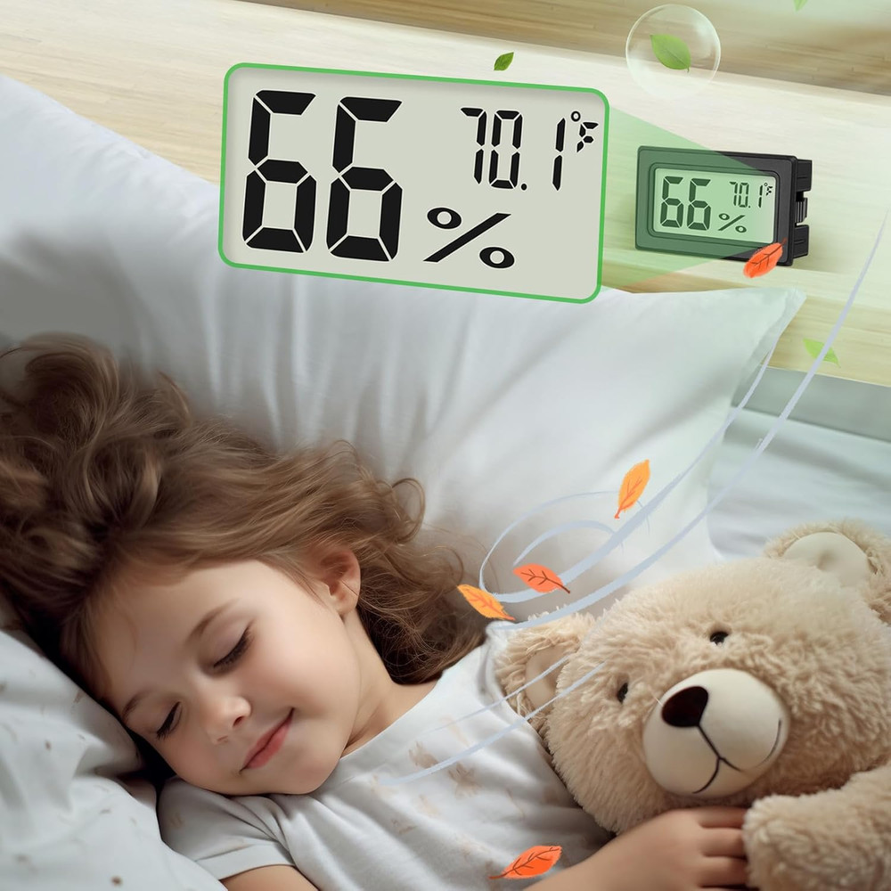 6-Pack Mini Hygrometer Indoor Humidity Meter, Mini Digital Thermometer Humidity