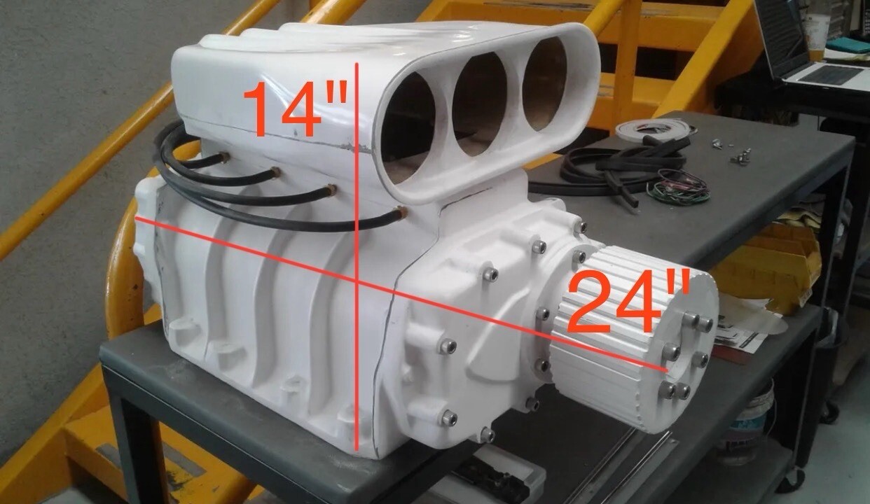 6-71 blower/supercharger fiberglas replica wall art man cave hot rat rod scoop