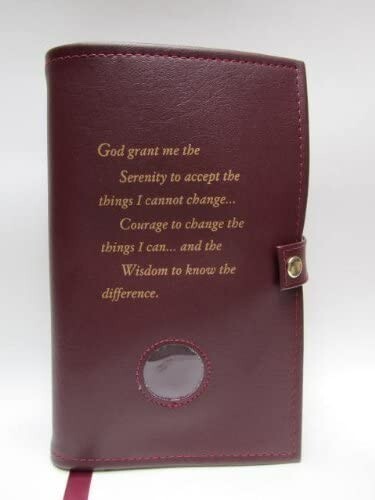 Narcotics Anonymous Double NA Book Cover Basic Text & How and Why Books Burgundy