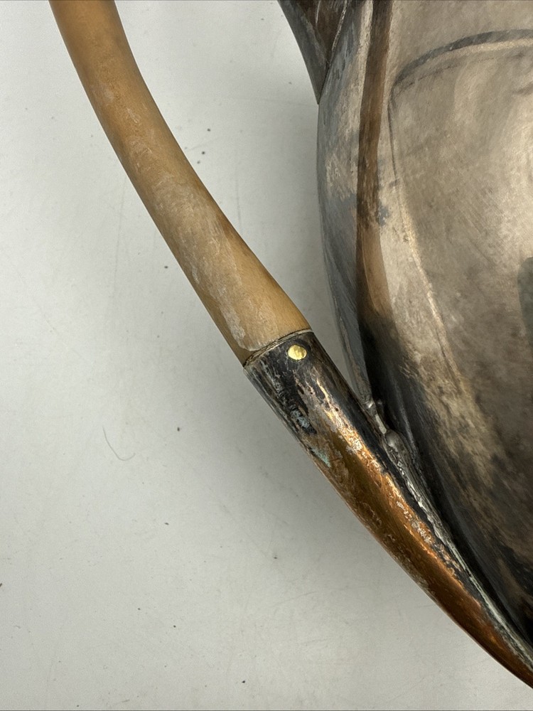 Vintage Silver And Copper Large Teapot