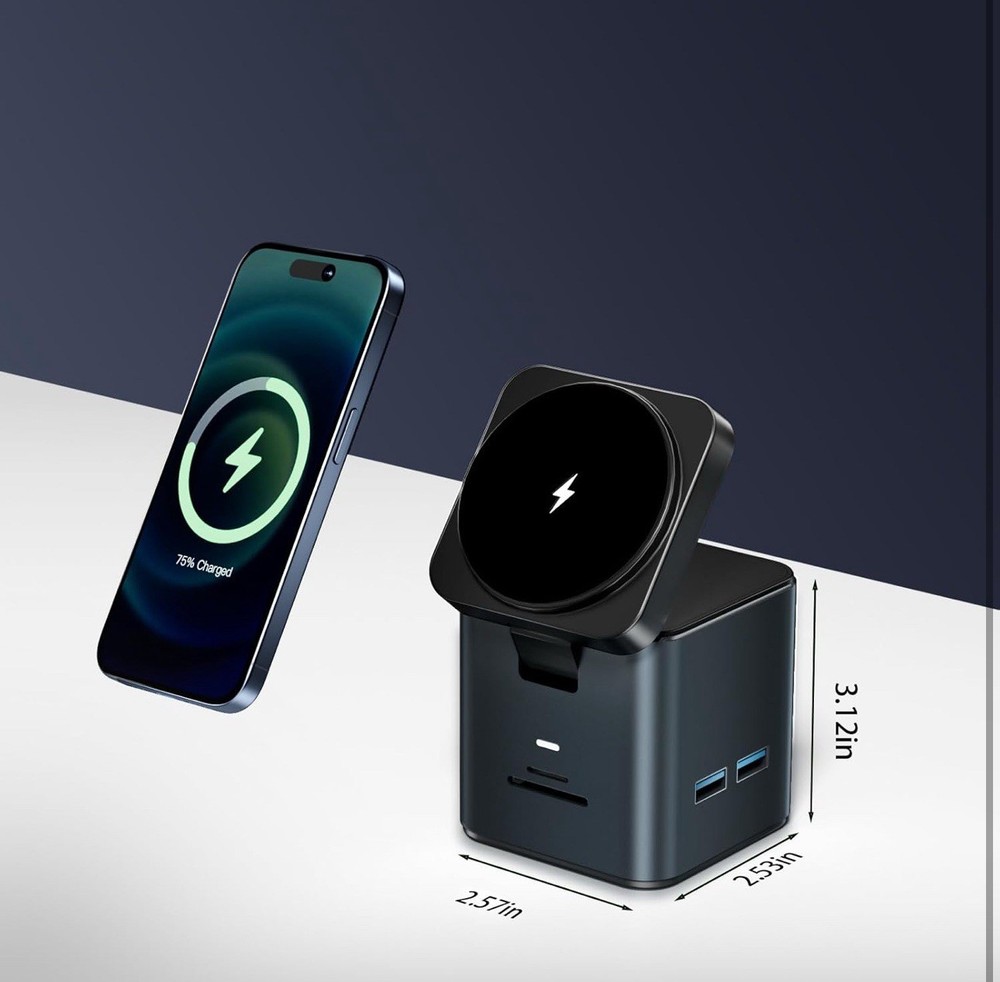 Laptop Docking Stations USB C Docking Station with Wireless Charging 4K HDMI