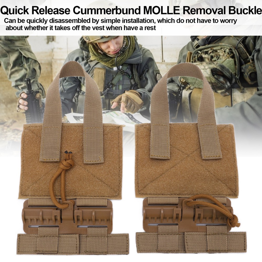 2pcs MOLLE Quick Release Cummerbund Buckle