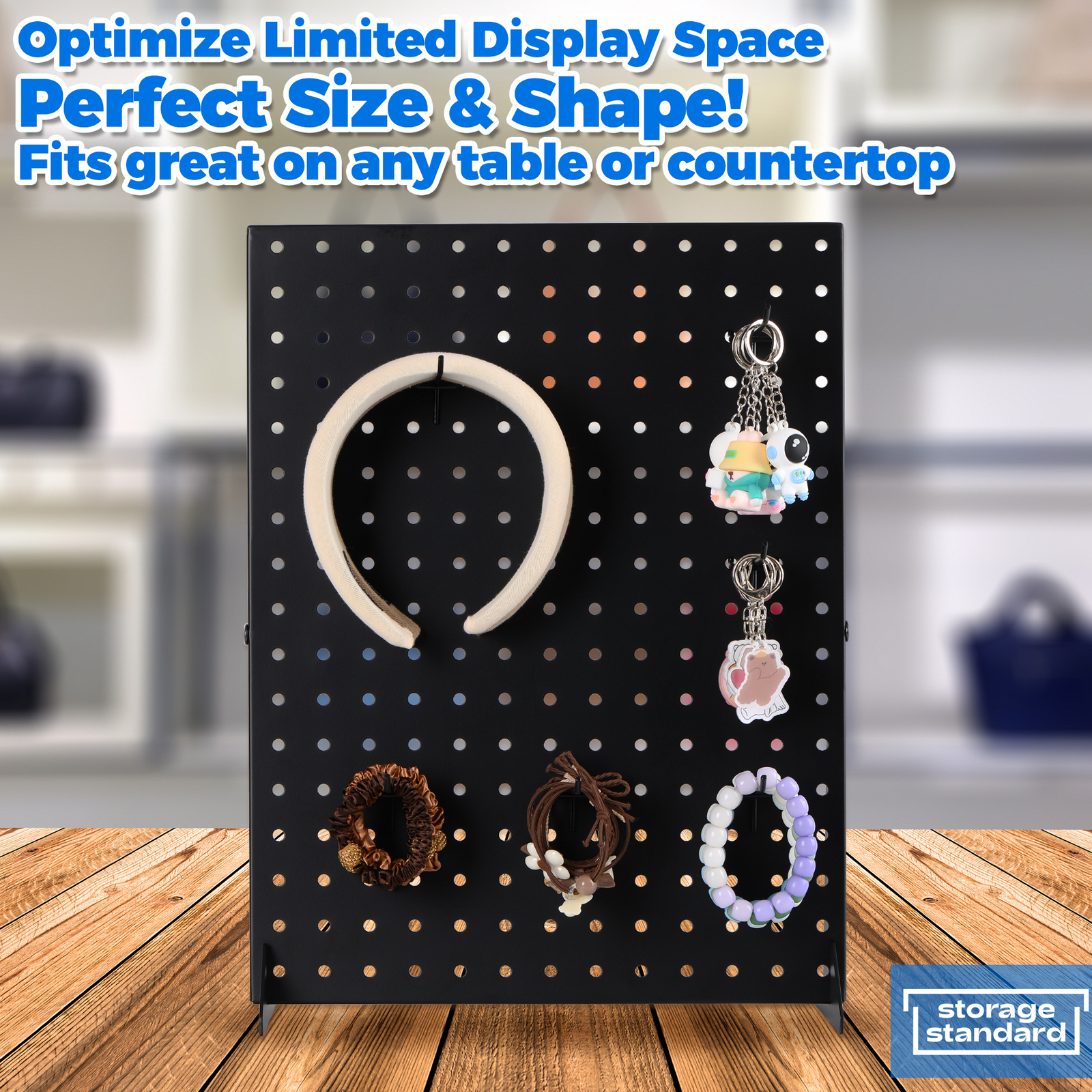 Pegboard Display Stand for Craft Shows & Fairs - Metal Jewelry Retail Display