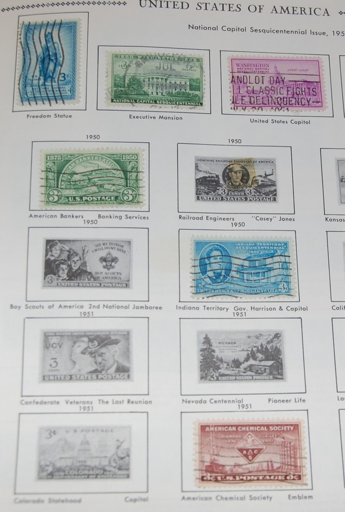 Vintage - Whitman United States of America Stamps Album - 1847-1966-collector