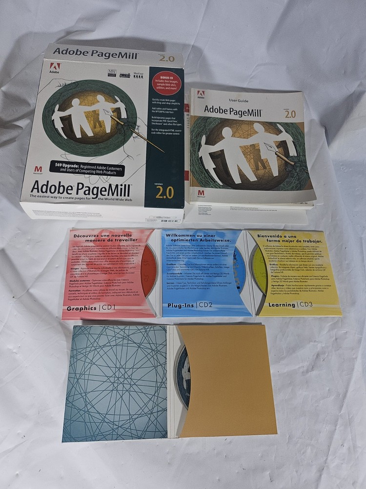 Adobe Pagemill 2.0 MAC Apple Vintage PC Software Web Design Web Page Maker 🔥