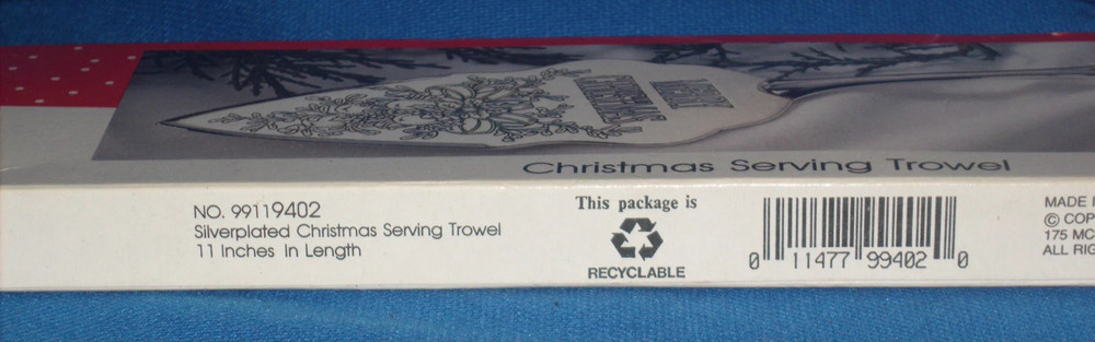 1992 International Silver Christmas Serving Trowel Holiday Collectible
