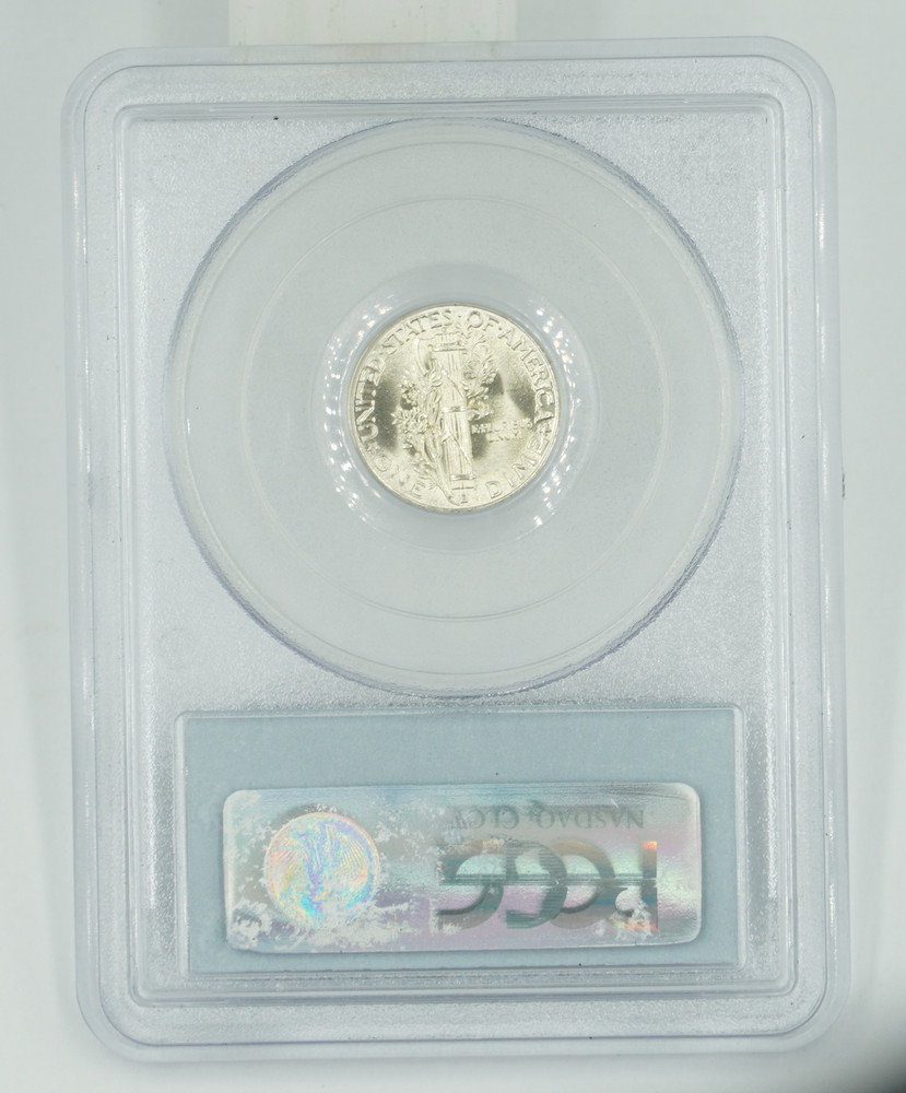 1937 PCGS MS66FB Mercury Silver Dime Blast White