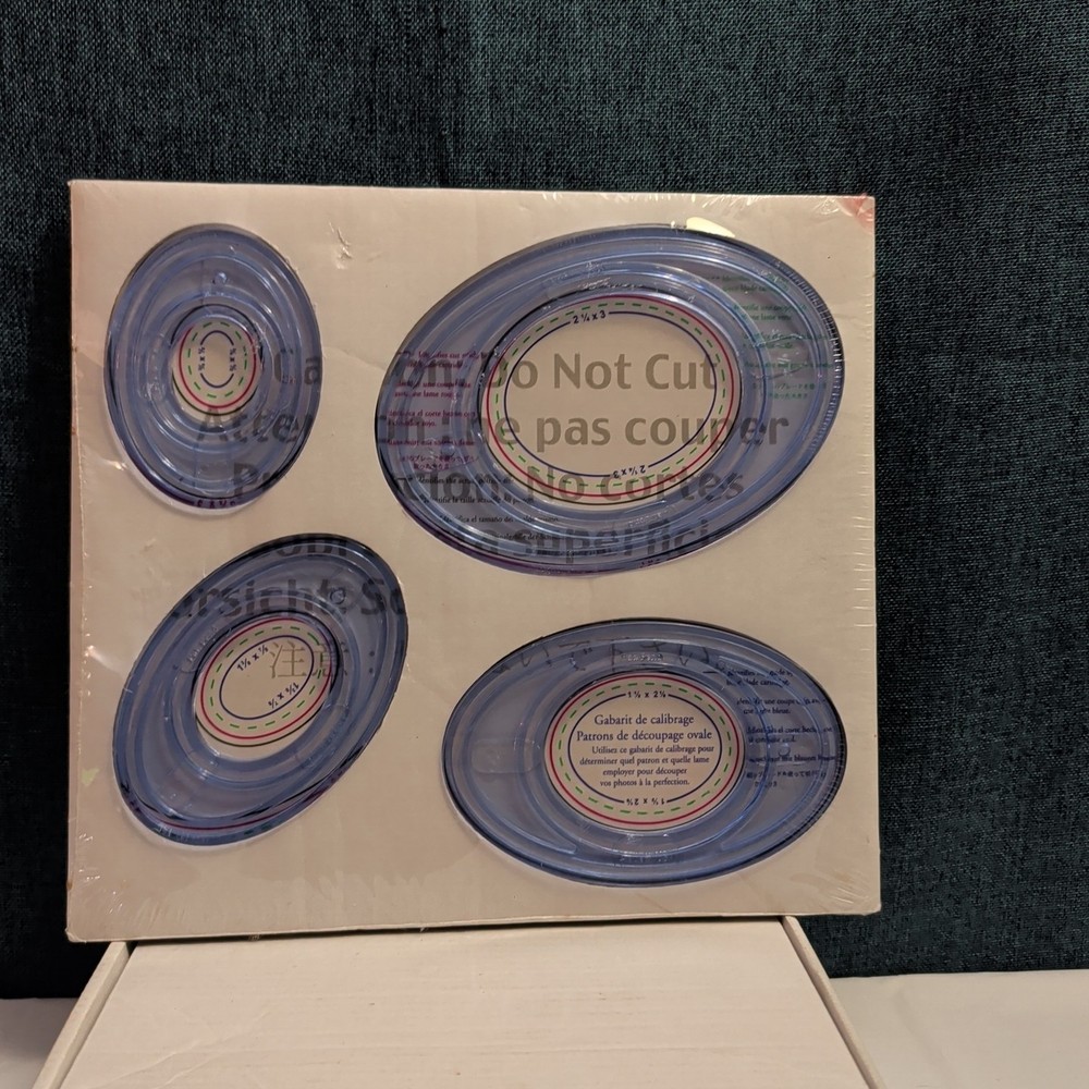 Creative Memories Custom Cutting System 4 Oval Patterns A33 Template Set SEALED