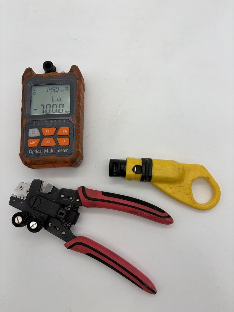 Optical Multi-meter Fiber Optic Tool Kit Cable Stripper Used - Good K4