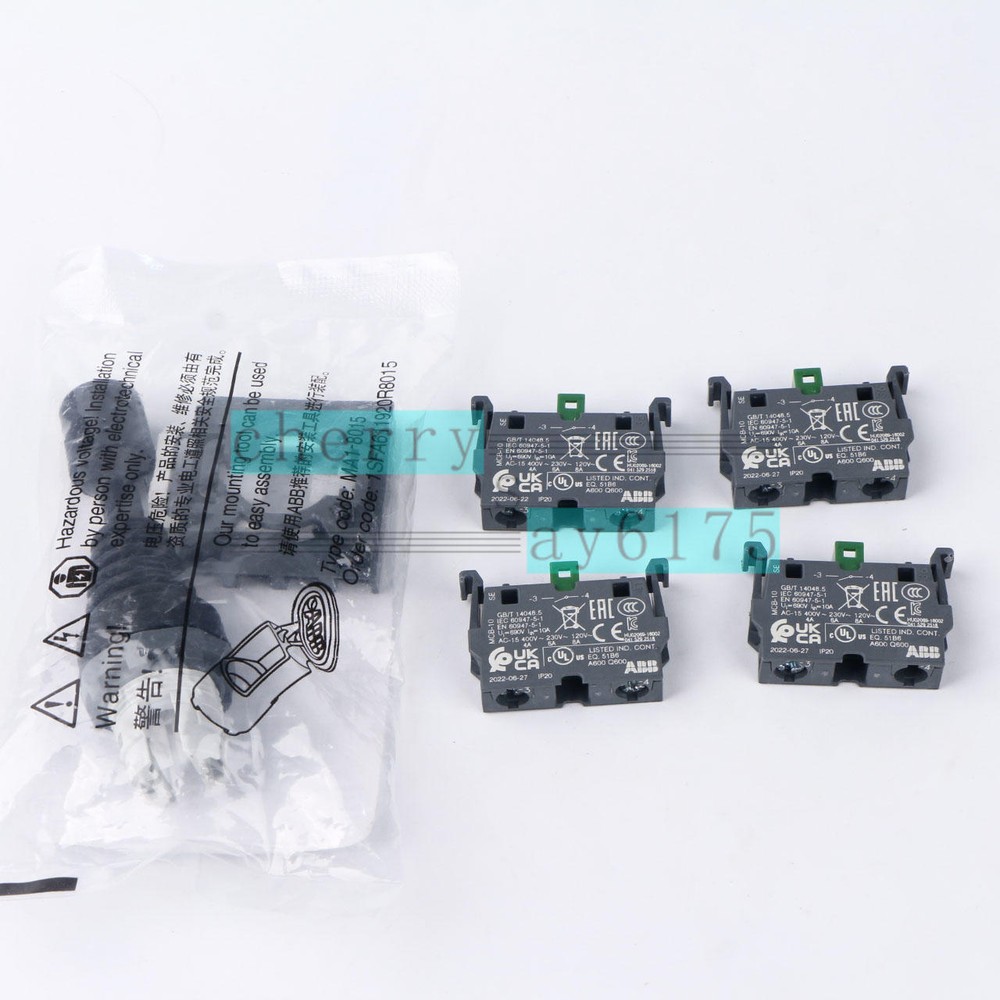 1x ABB Control Joystick Switch MJS6-40B with 4 MCB-10 Contacts Reset Type