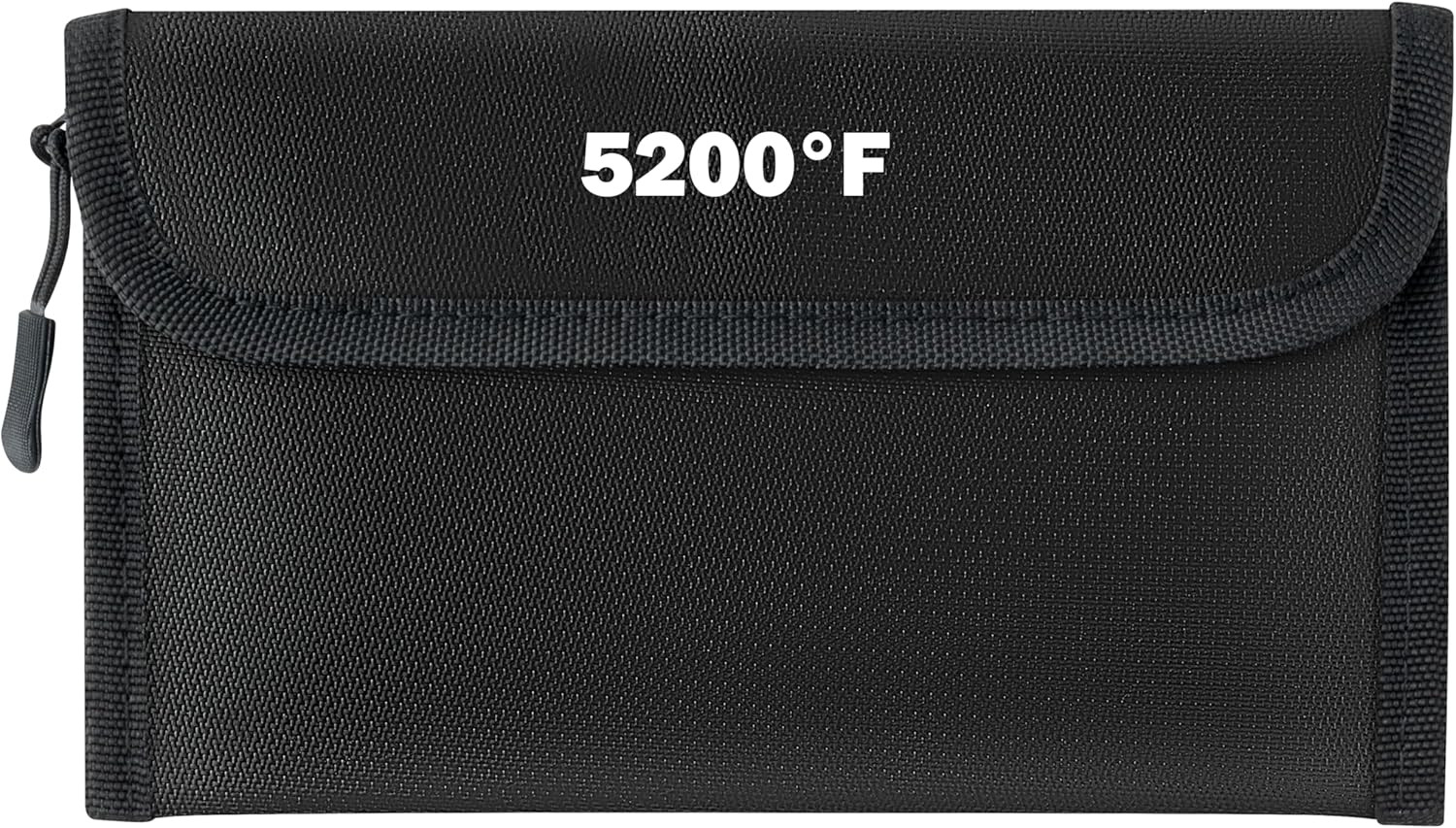 Fireproof Waterproof Document Bag - 5200°F Water Resistant Fire Proof Money Bag