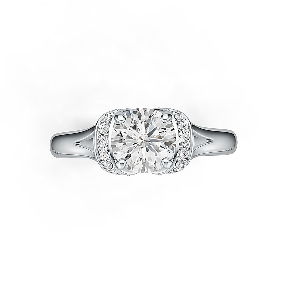 Sterling Silver Semi Mount Ring Setting Round RD 6.5x6.5mm
