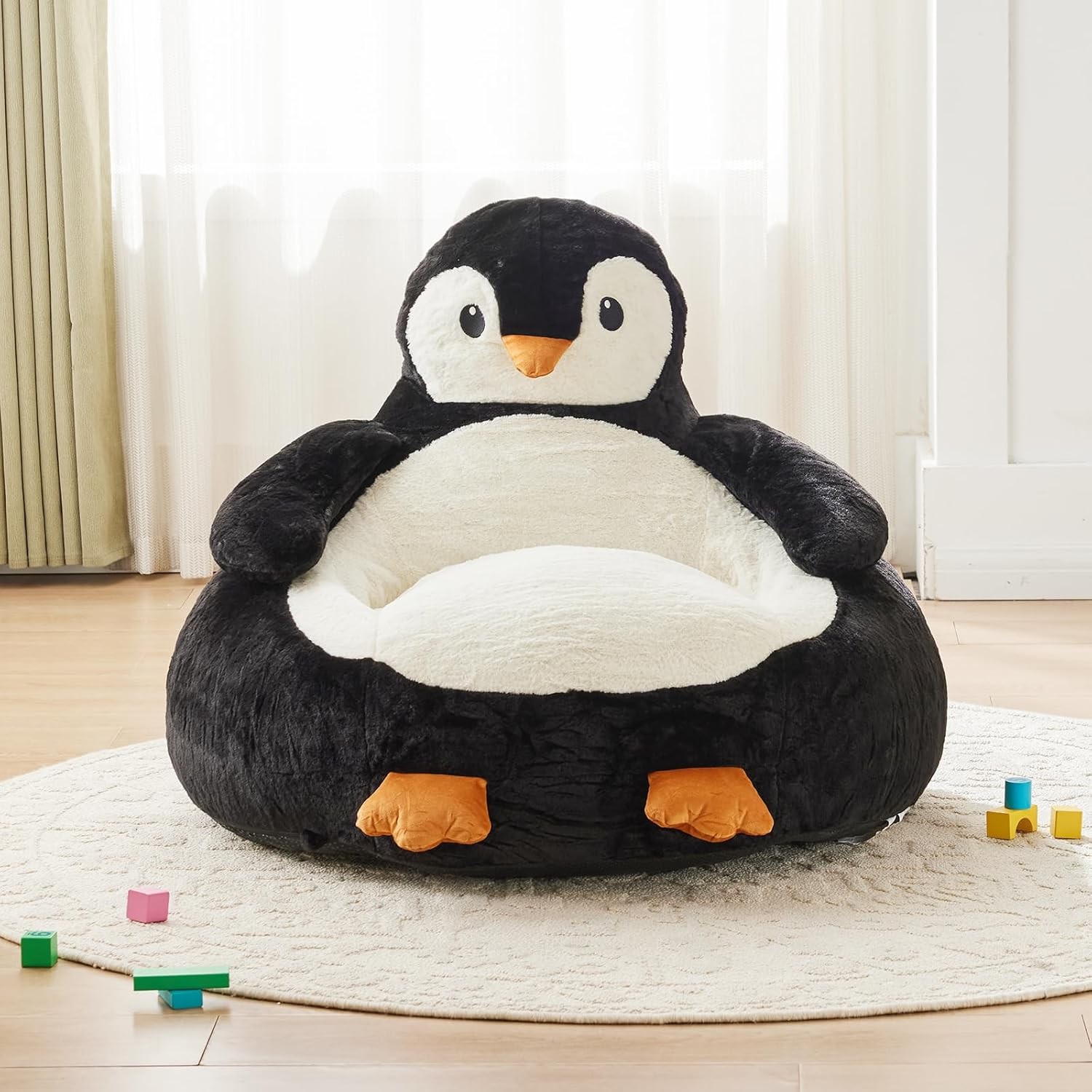 Penguin Kids Bean Bag Chair,33 Inch,Animal Child Lovely Bean Bag Sofa,Kids Gift