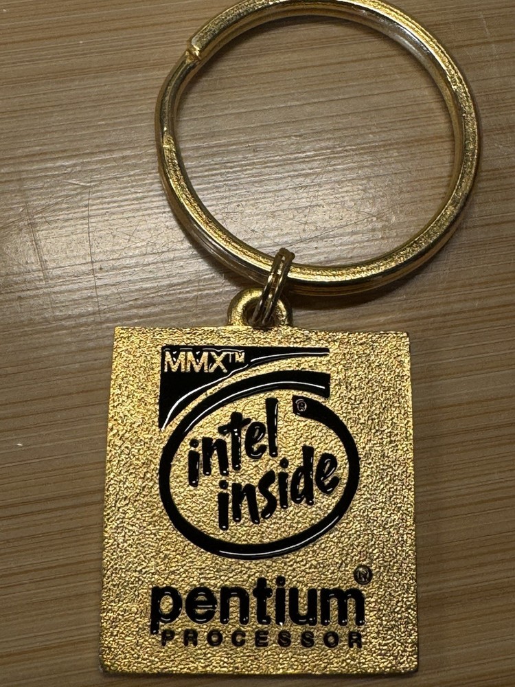 NEW Intel Pentium MMX Processor CPU Keychain - vintage CPU - Intel Inside