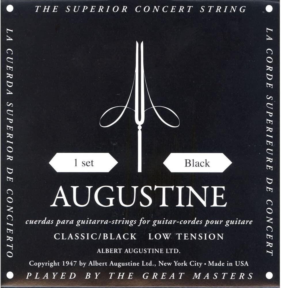 Augustine AUGBLKSET Nylon Classical Guitar Strings, Light (Limited Edition)