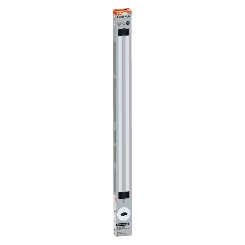4 Ft 42-Watt LED White Shop Light Linkable Plug-In 1-Pack