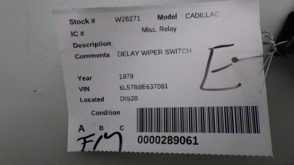 79 CADILLAC DELAY WIPER SWITCH