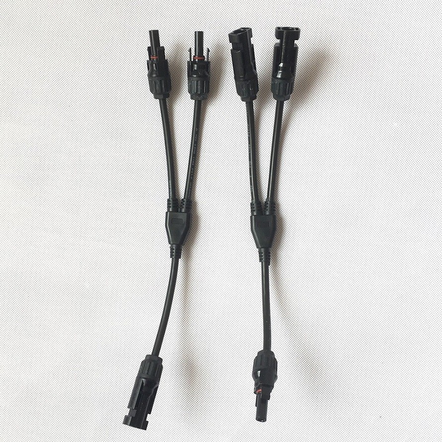 Solar Panel Cable Wire Connector PV Wire Branch T Y Splitter Adapter