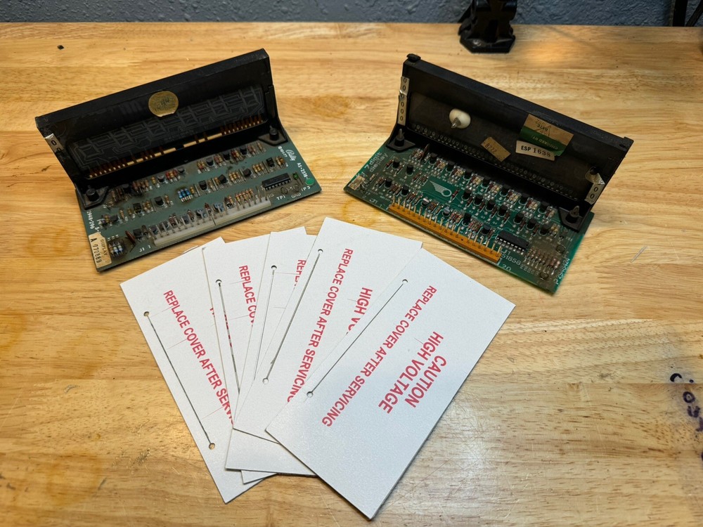 PINBALL MACHINE "CAUTION HIGH VOLTAGE - REPLACE COVER AFTER SERVICING" INSERT