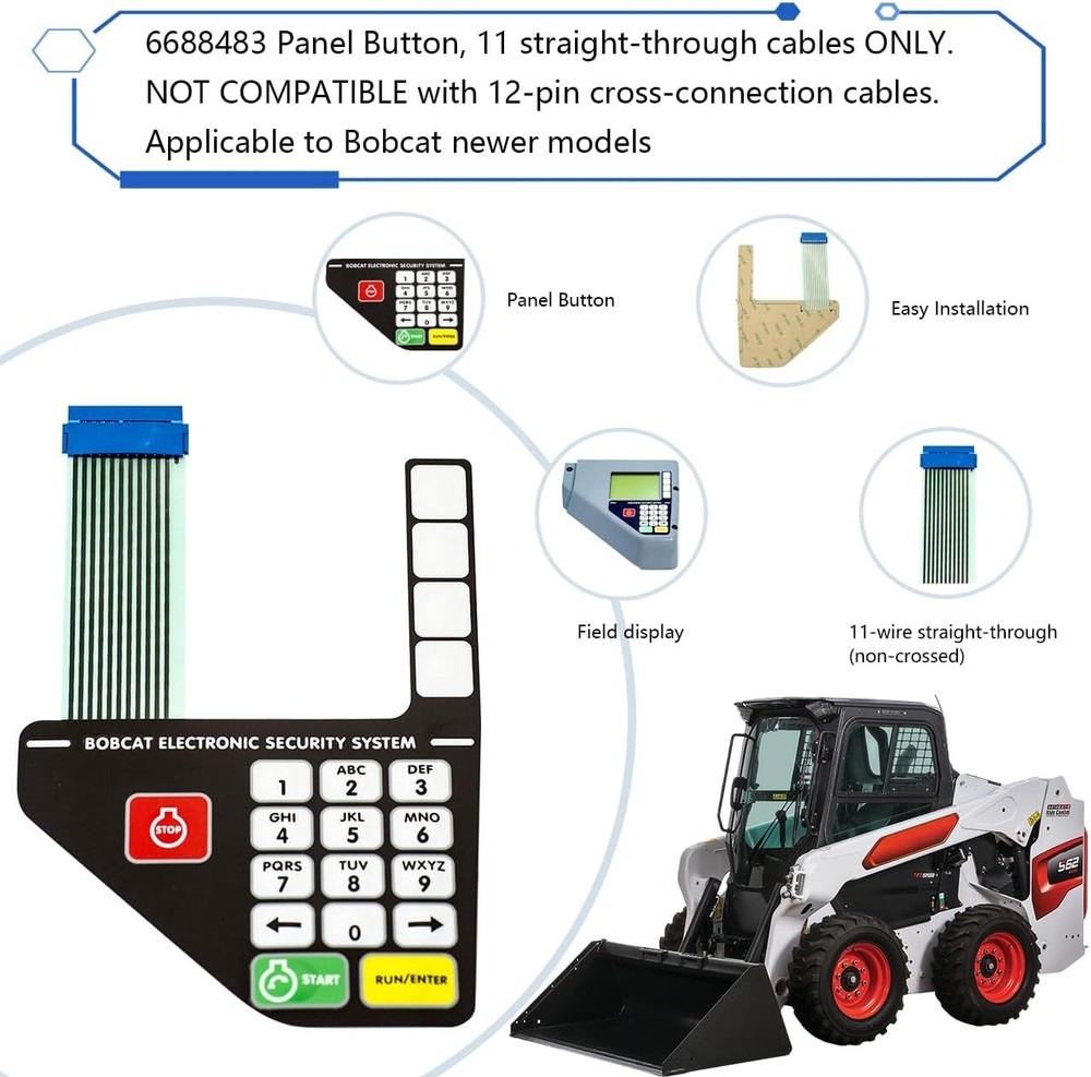 6688483 Panel Button, 11 straight-through cables ONLY. NOT COMPATIBLE with...