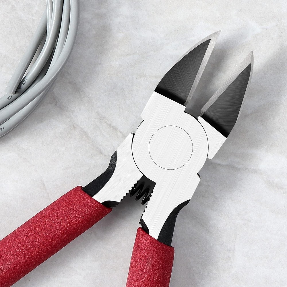 Wire Flush Cutters, 6-Inch Ultra Sharp & Powerful Side Cutter Clippers