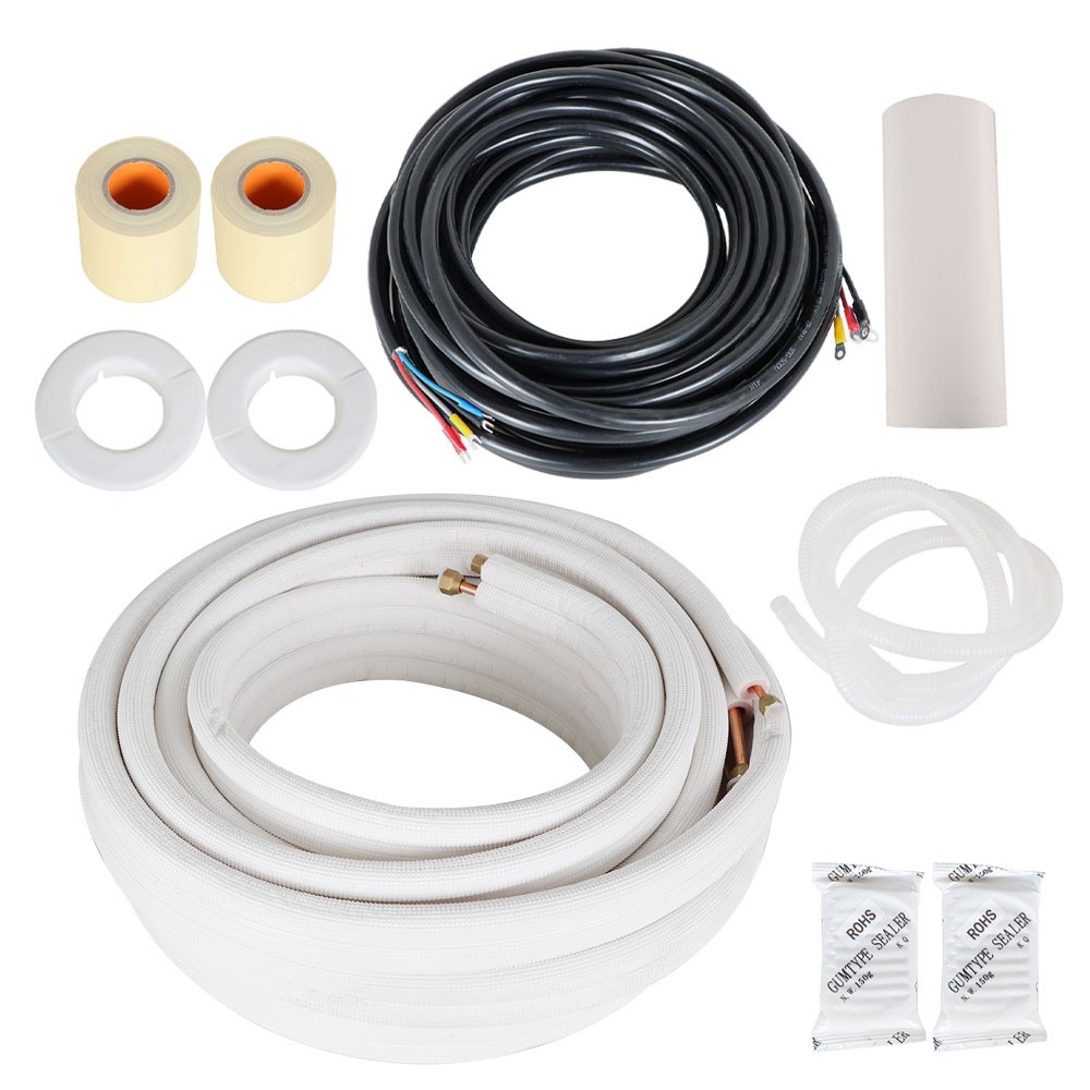 1/4" - 3/8" Dia. 50Feet Install Kit Mini Split Line Connection Accessory Kit