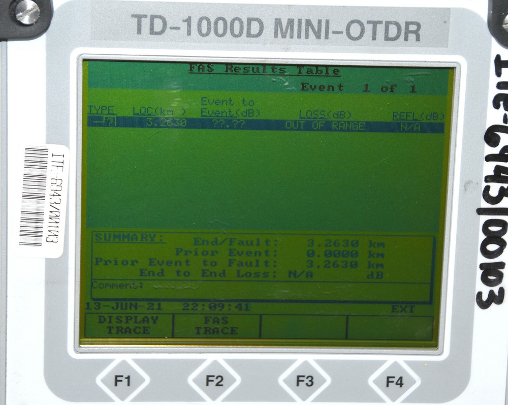 Laser Precision TD-1000D MINI-OTDR FiberWizard...