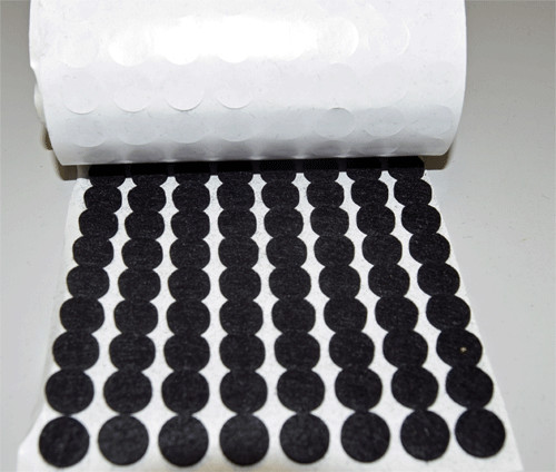 Black Felt Bumpers On A Roll 1/2" Diameter and 1/8" Thick (1000 on a roll)
