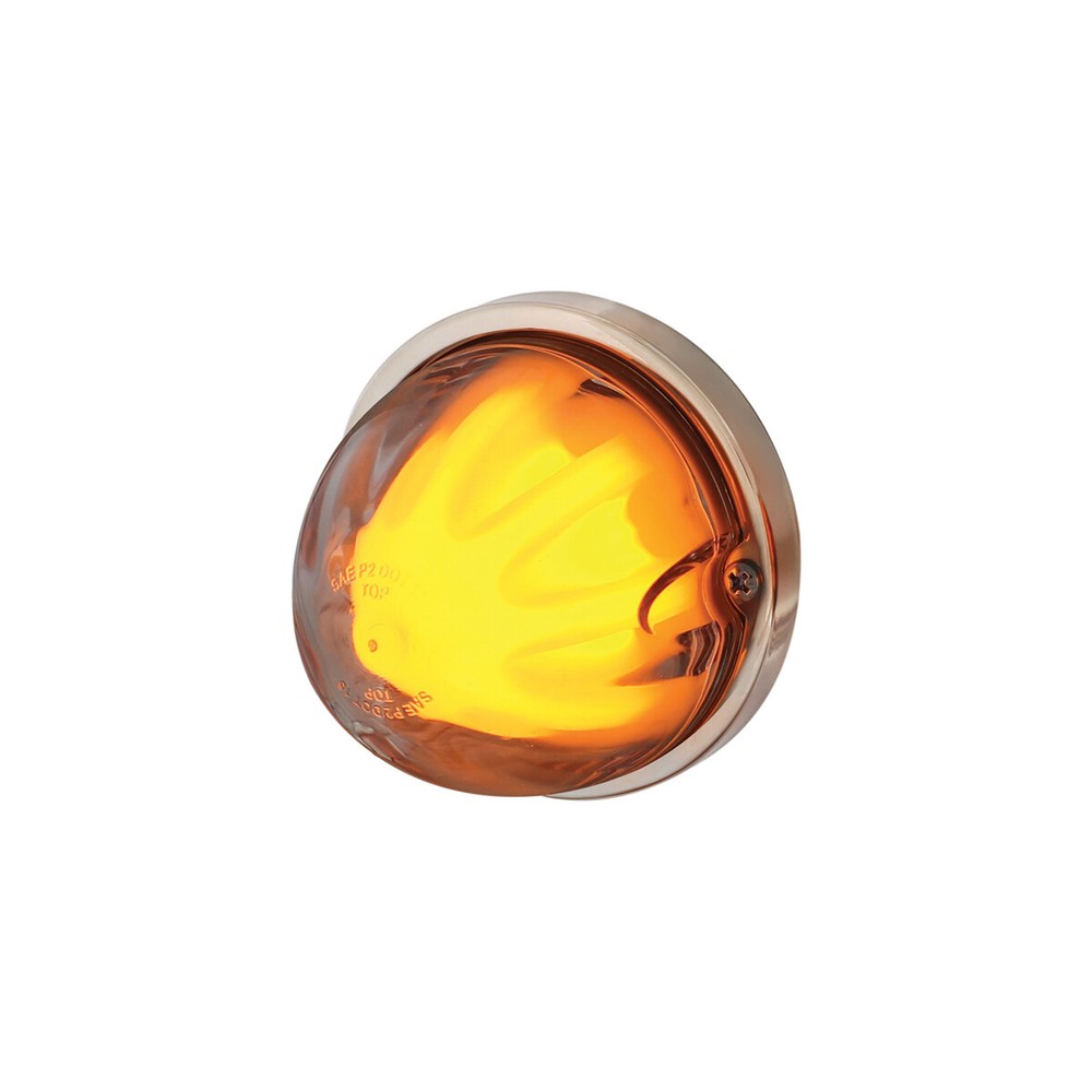 9 Amber LED Dual Function Glo Watermelon Flush Mount Kit - Clear Lens