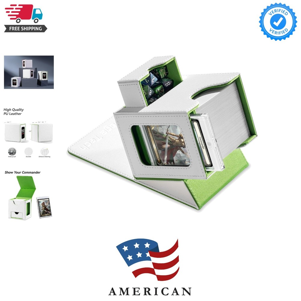 Card Deck Box for MTG Commander - Patented Design, Commander Display, Fits 10...