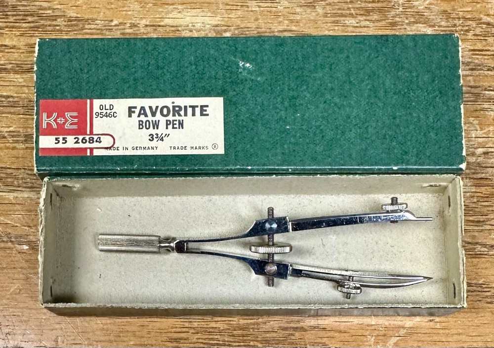 Keuffel Esser K E Favorite Bow Pen 55 2684 Germany NOS Drafting Engineering Tool