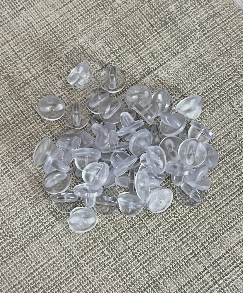 Clear Rubber Pin Backs Enamel Clutch Backing Replacement