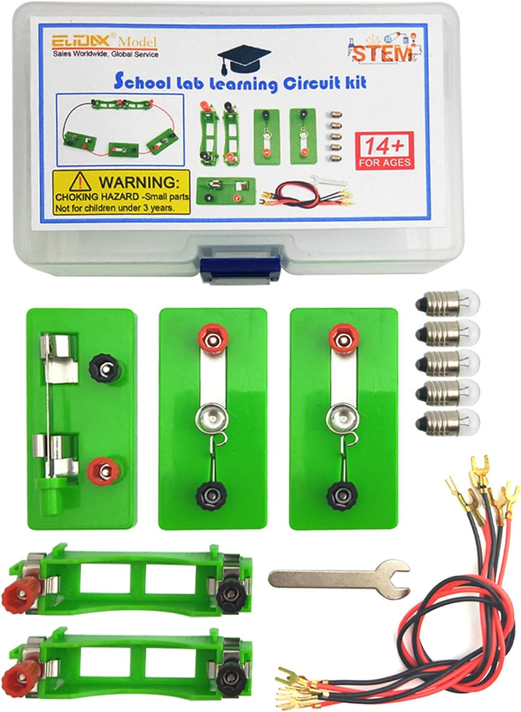 EUDAX Physics Science Lab Learning Circuit Kit,Electricity Experiment Set,Build