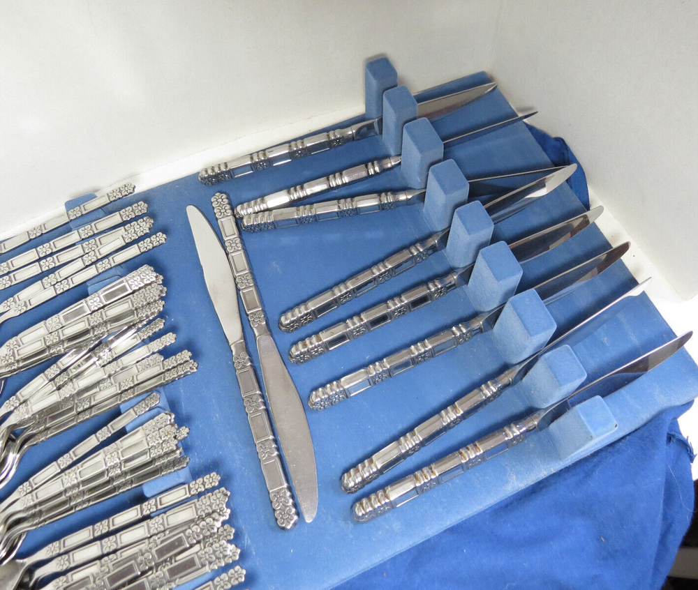Community Stainless Steel Silverware Flatware Madrid Pattern 52 Piece Total Set