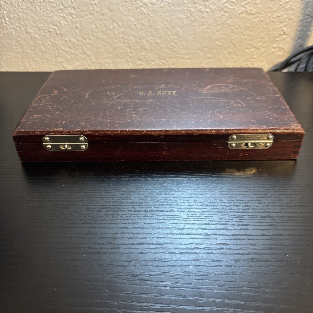 U.S. Navy vintage Charvoz drafting map tools set
