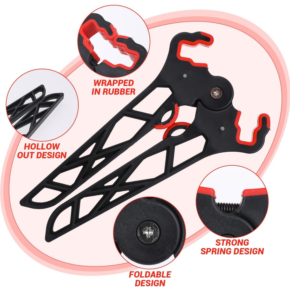 Folding Bow Stabilizer Stand 7 inches long, maximum width: 4", Black and red