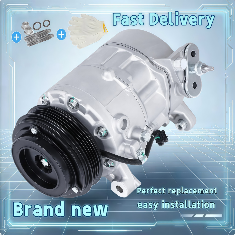 New A/C AC Compressor For 2014-2018 Chevy Silverado 1500 (4.3L / 5.3L / 6.2L)