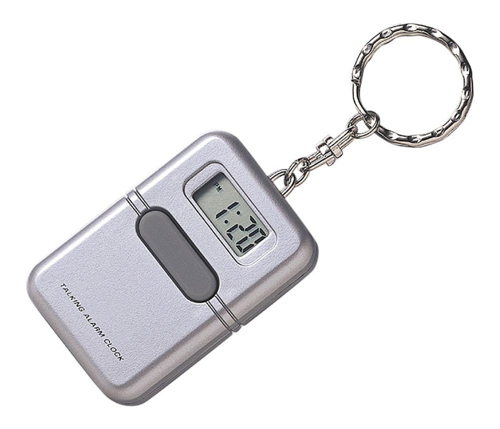 LSS Silver Talking Clock Keychain