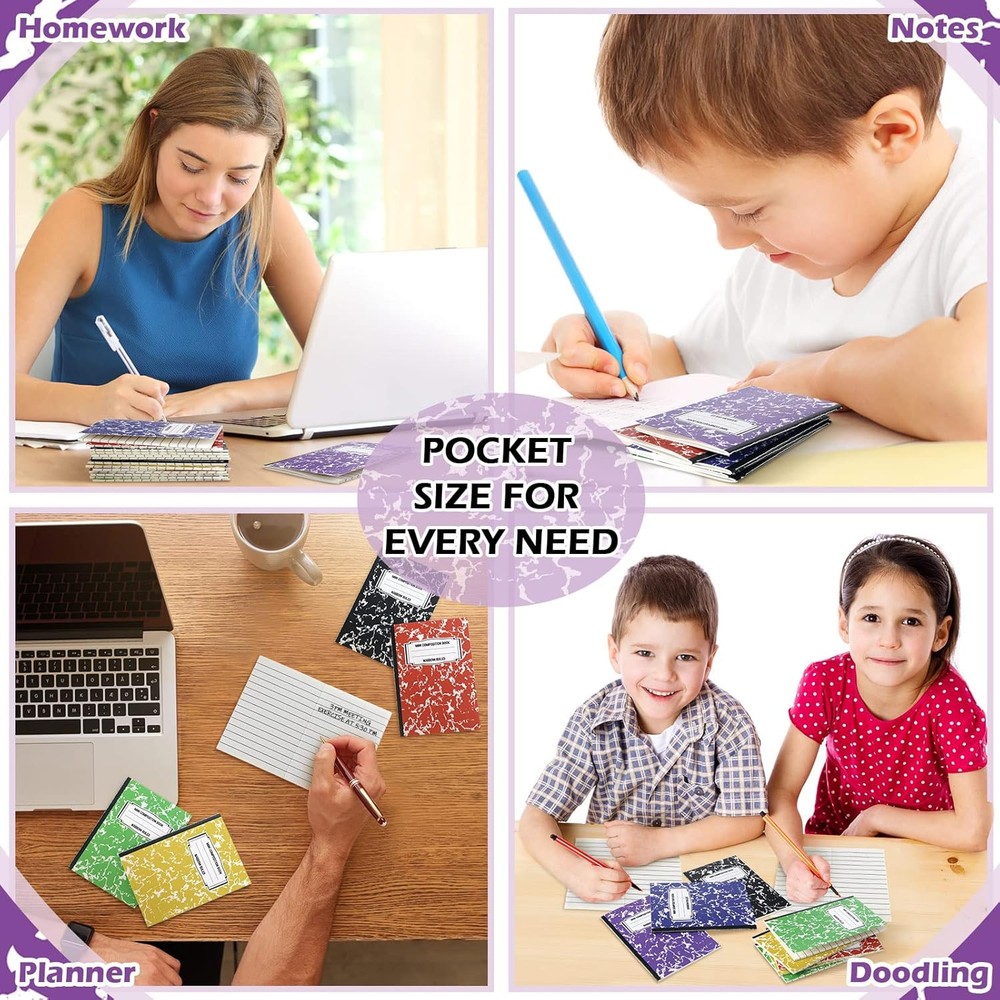 Eersida Mini Composition Notebook Books Small Marble Note