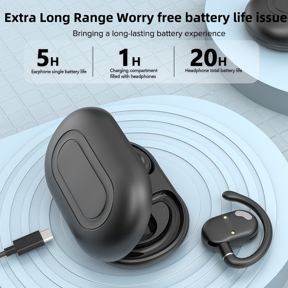 Wireless Bone Conduction Headphones Bluetooth 5.4 Headset Earbuds Open Earbuds