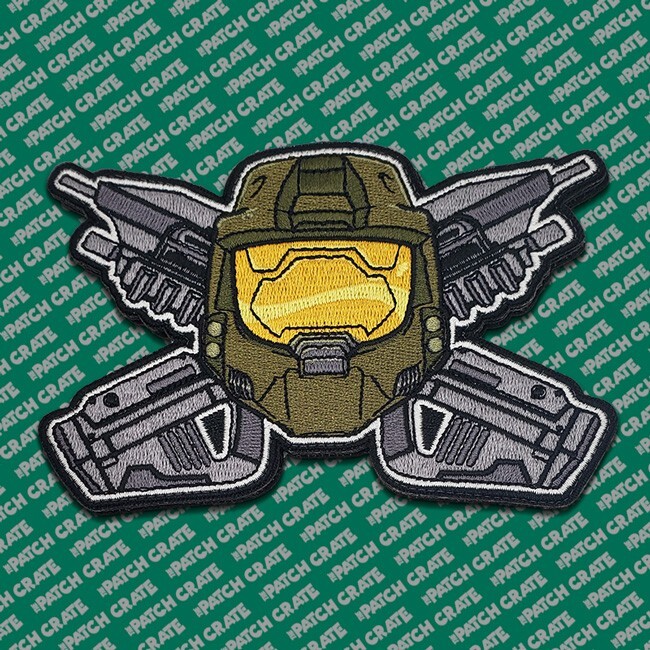 RARE Set of 5 Patch Crate Classic Arcade Game Patches 2pc Hook/Loop Backing