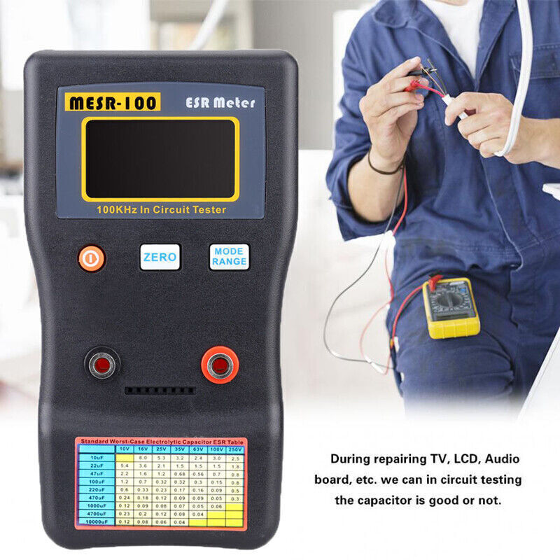 MESR-100 ESR Capacitance Ohm Meter Measuring Capacitance Resistance Volt Tester