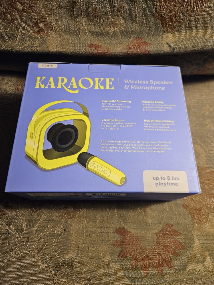 COBY Karaoke Wireless Speaker & Microphone Set NEW