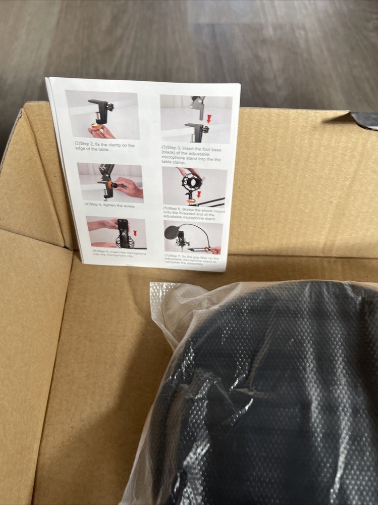 Rofeer Microphone Set Professional USB Condenser Open Box Never Used Complete