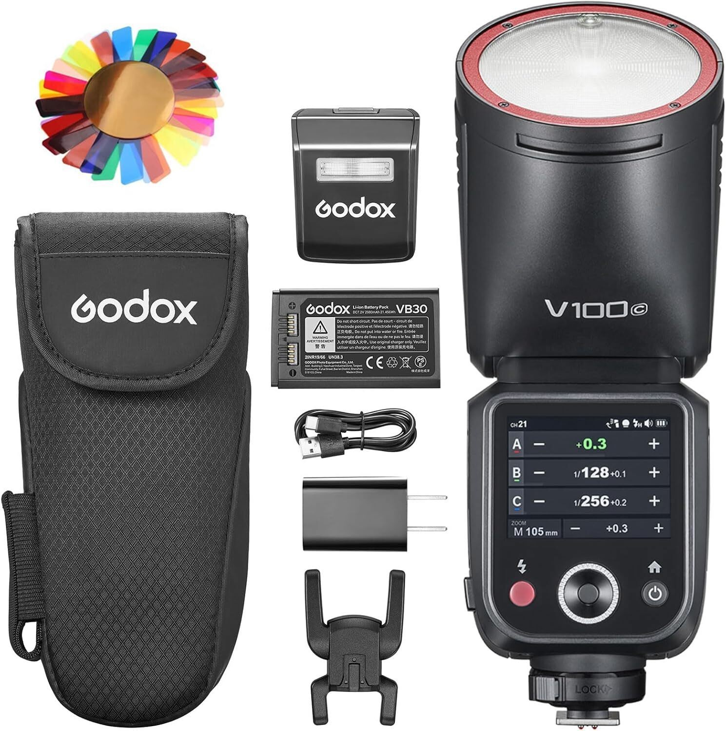 Godox V100C V100-C 2.4G TTL Round Head Camera Flash Speedlite for Canon Cameras