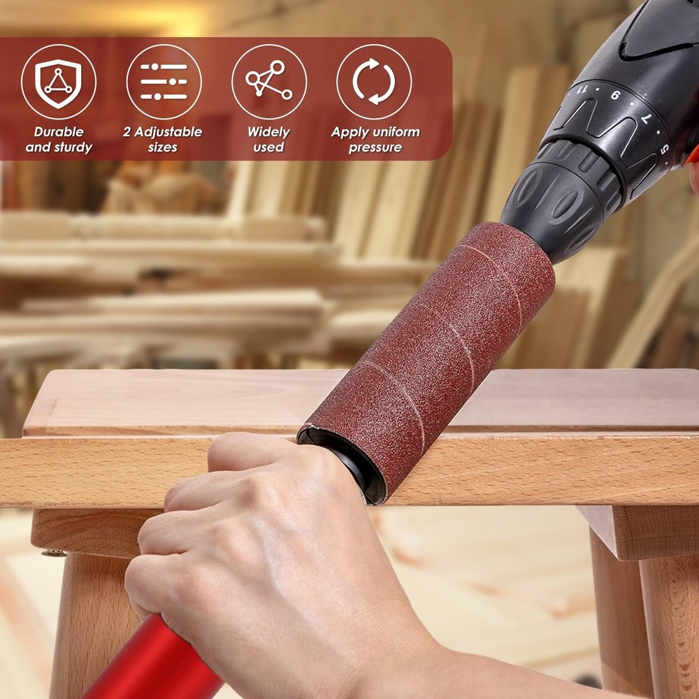 Drum Sander Set Portable Rubber Sanding Drum Hand-Held Spindle Sanding Drum w...