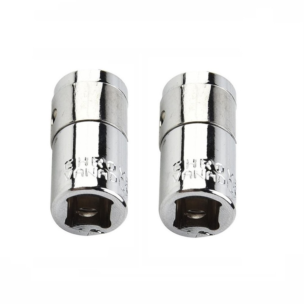 2x 1/4 Square Drive To 1/4 Hex Socket Bits Converter Screwdriver Bit Adapter