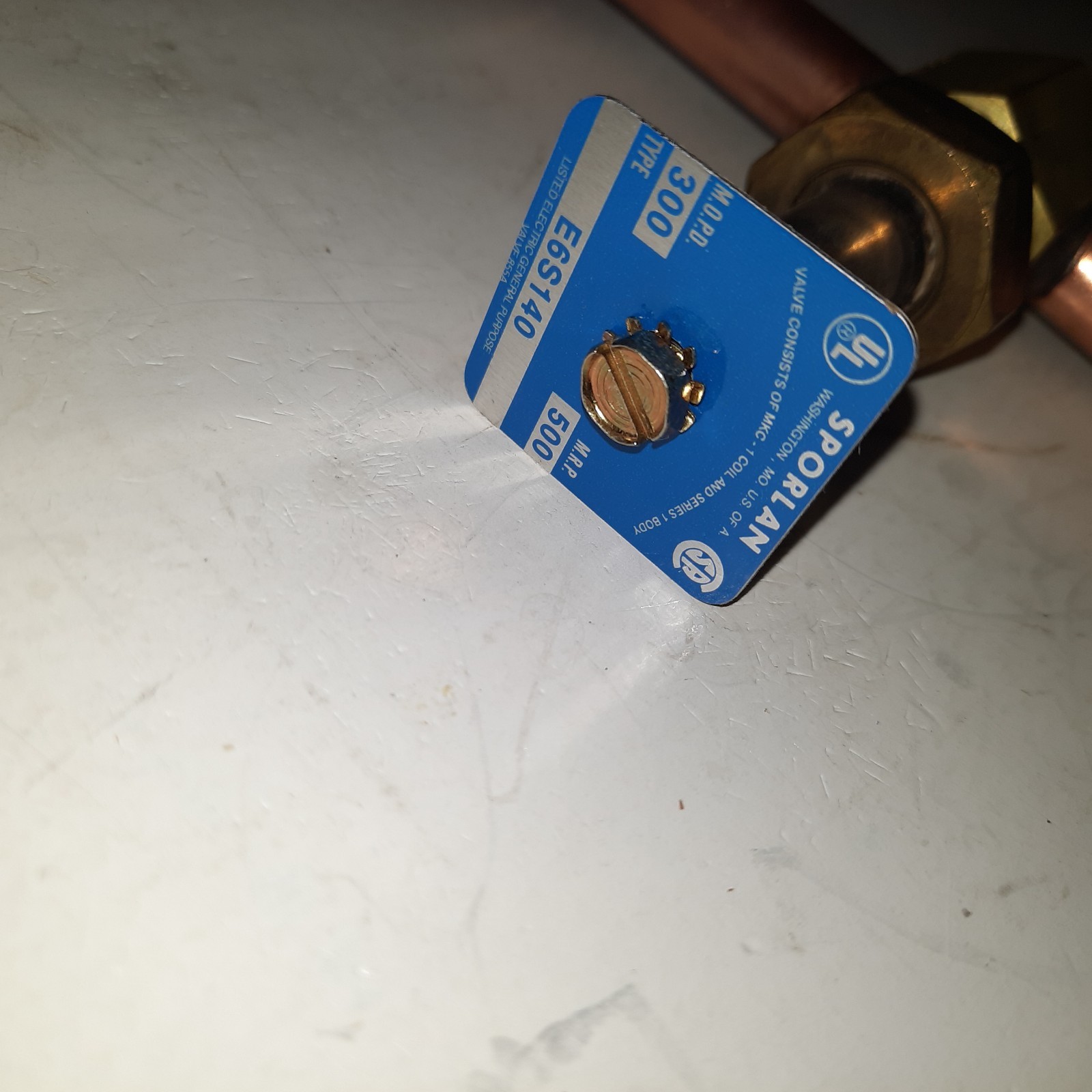 SOLENOID VALVE E6S140 1/2" ODF less coil